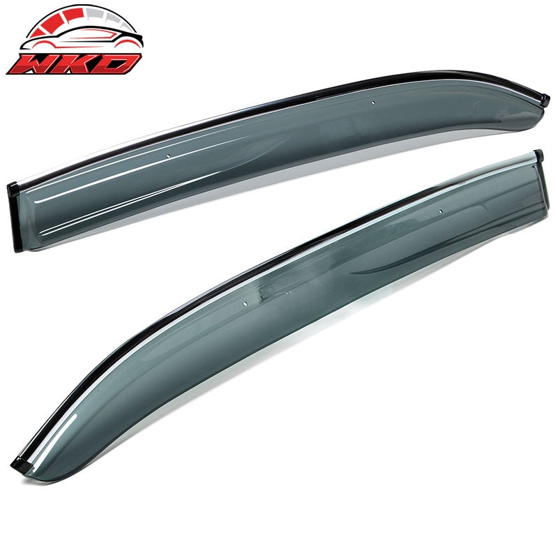 Fits 18-24 Toyota Camry Window Visor Rain Guard Acrylic Deflector w/ Chrome Trim