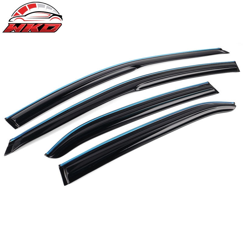 For 18-24 Toyota Camry Window Visor Mugen Rain Sun Guard Deflector w Chrome Trim