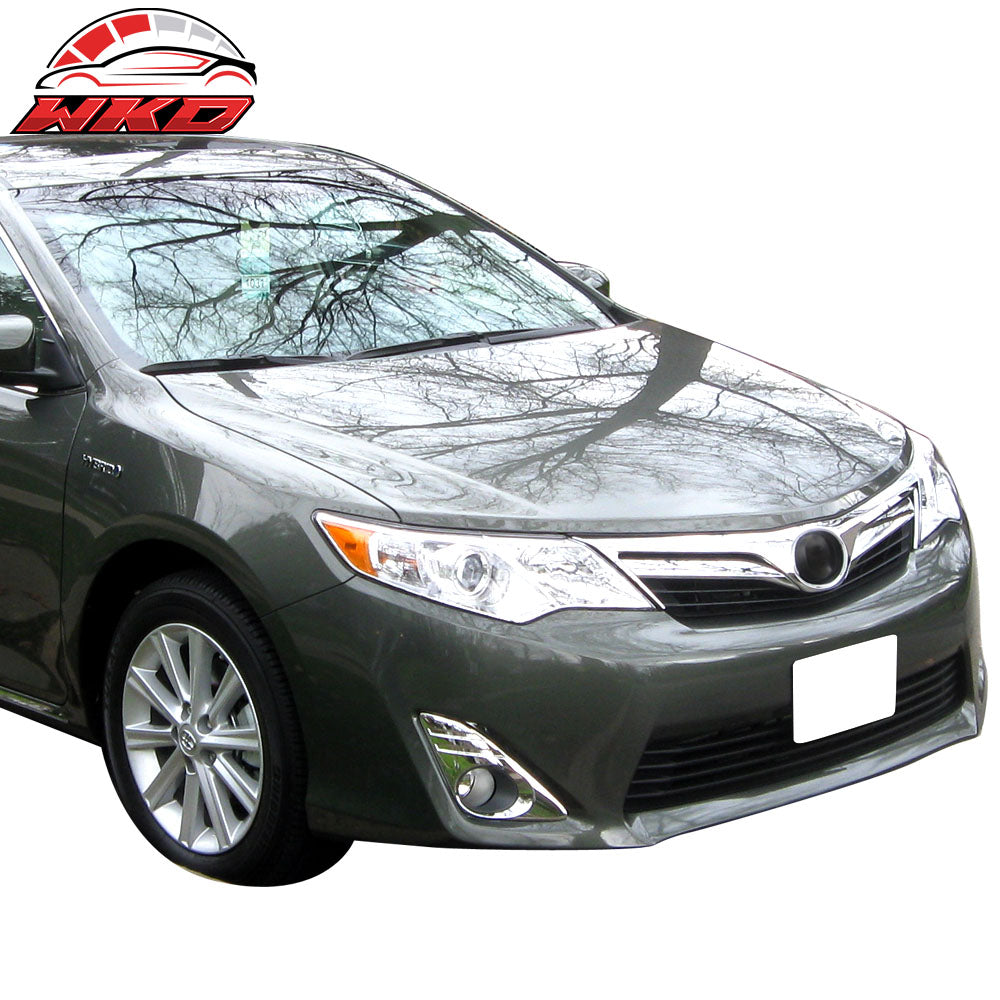 Fits 12-14 Toyota Camry 2PCS Front Bumper Chrome Clear Fog Lights Lamps Assembly