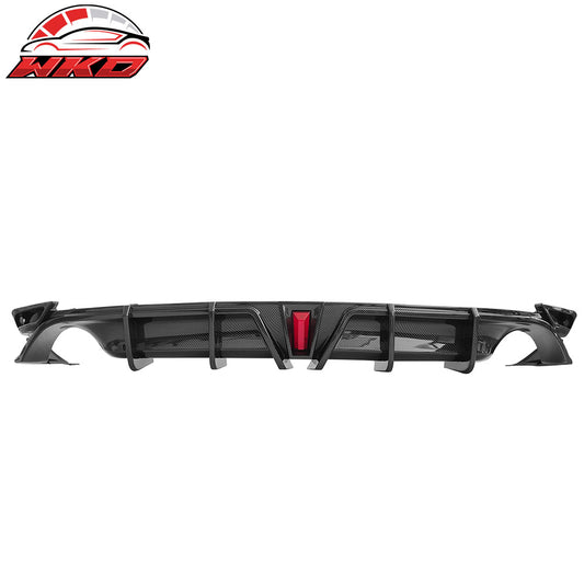 Wholesale 18-24 Toyota Camry LE XLE Rear Diffuser Lip W/LED Light Carbon Fiber Print
