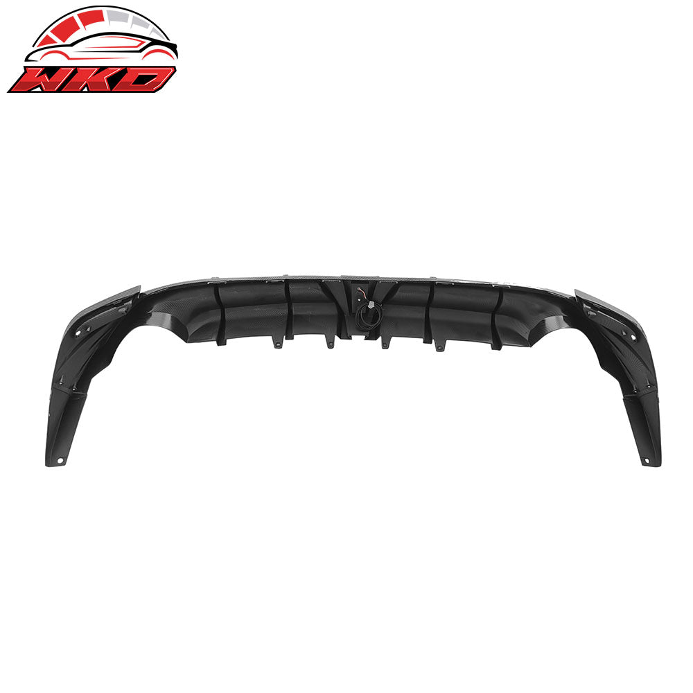 Fits 18-24 Toyota Camry LE XLE Rear Diffuser Lip W/LED Light Carbon Fiber Print