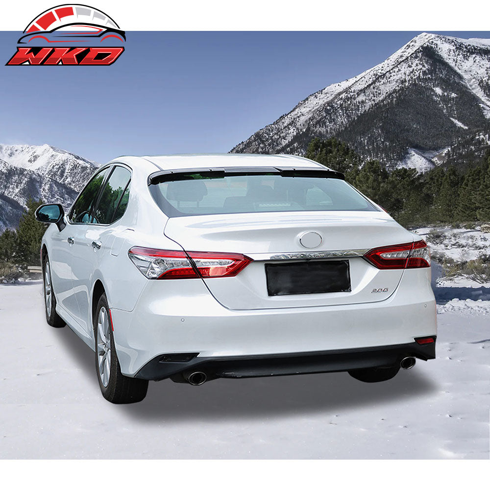 Fits 18-26 Toyota Camry V2 Style Gloss Black Rear Window Roof Spoiler Wing - ABS