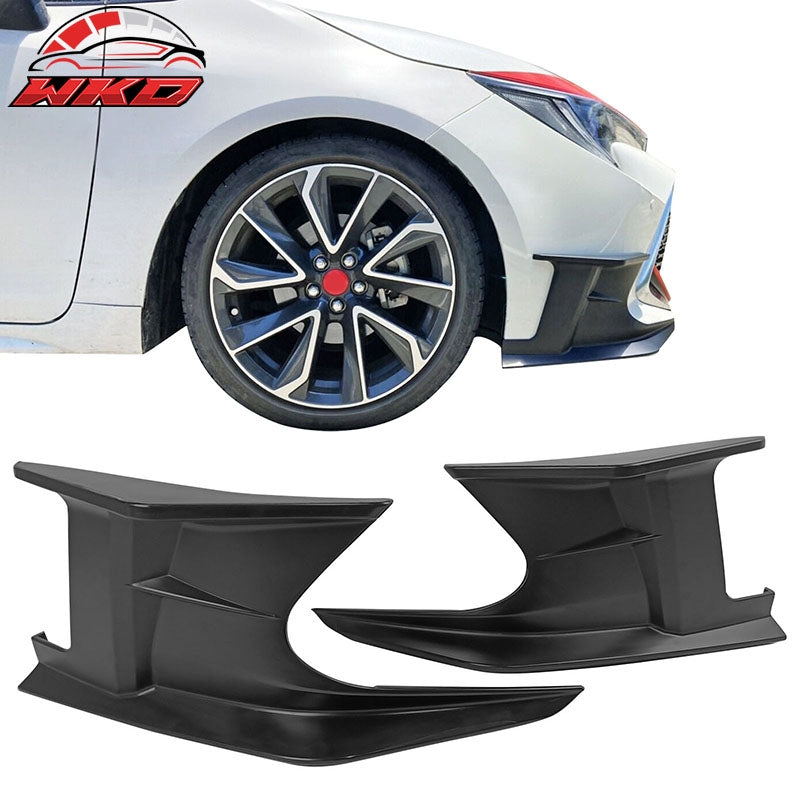 Wholesale 19-26 Toyota Corolla 5DR Front Bumper Canards Matte Black ABS Side Spoiler