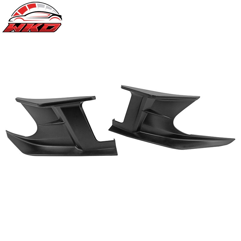 Fits 19-26 Toyota Corolla 5DR Front Bumper Canards Matte Black ABS Side Spoiler