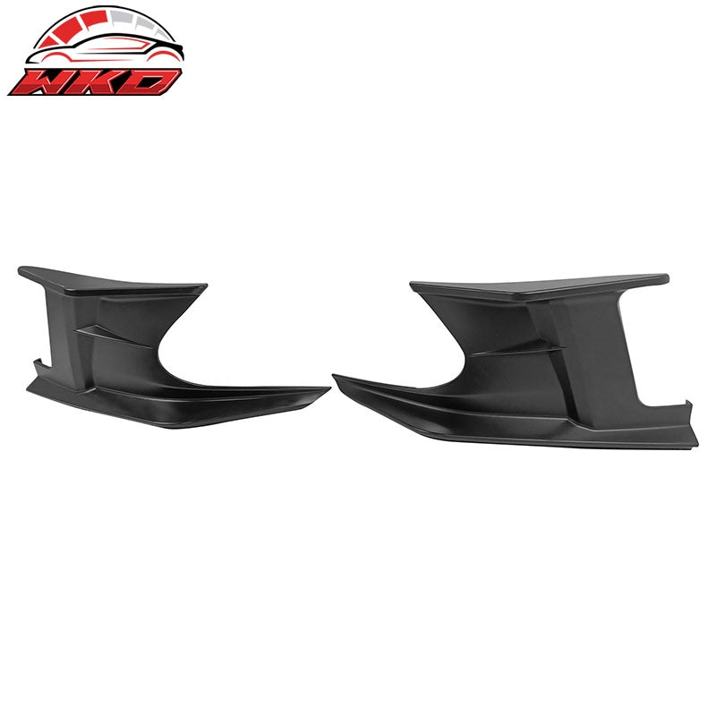 Fits 19-26 Toyota Corolla 5DR Front Bumper Canards Matte Black ABS Side Spoiler