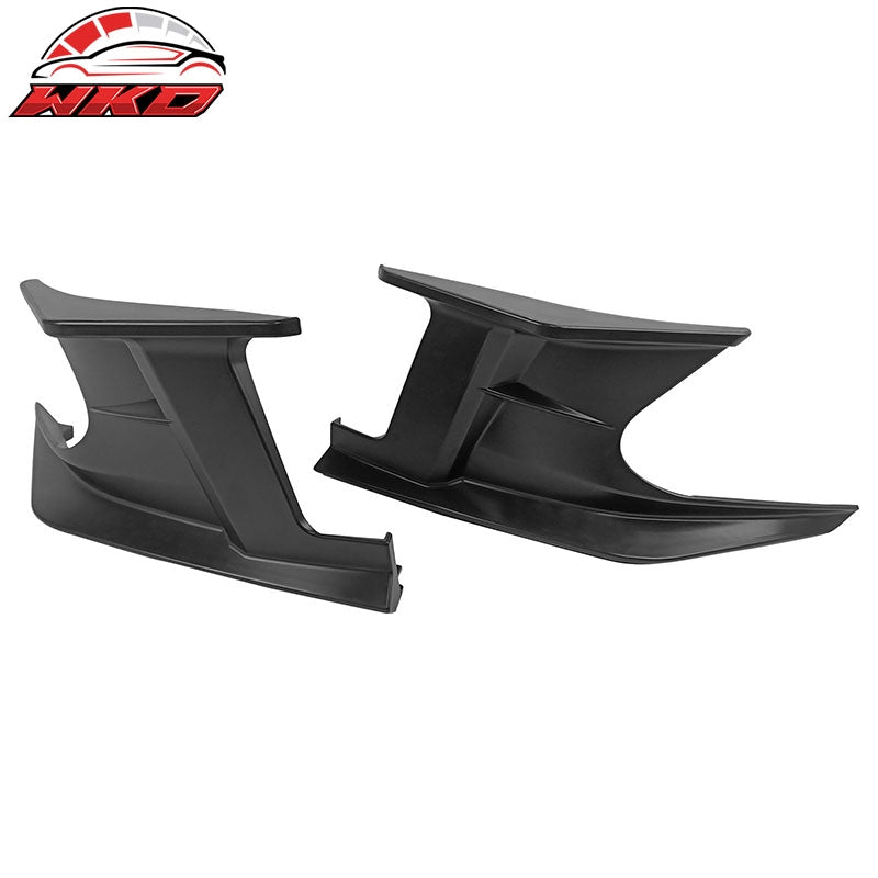 Fits 19-26 Toyota Corolla 5DR Front Bumper Canards Matte Black ABS Side Spoiler