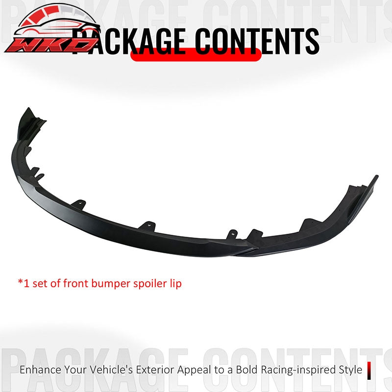 Fits 23-26 Toyota Corolla Hatchback Front Bumper Lip Spoiler Primer Black 3PCS