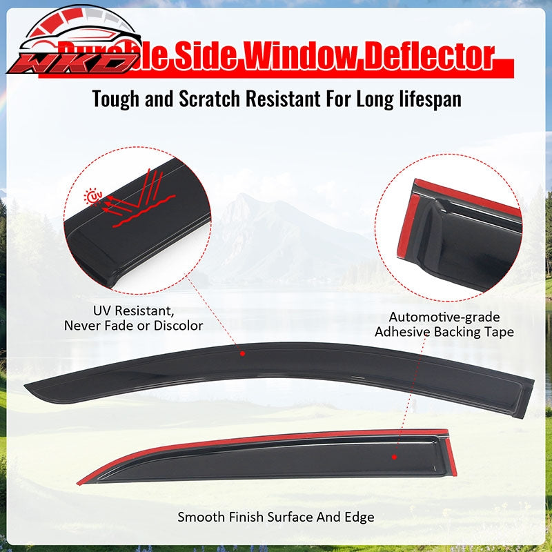 Fits 19-26 Toyota Corolla Hatchback & GR Corolla Tape-on Window Visors Deflector