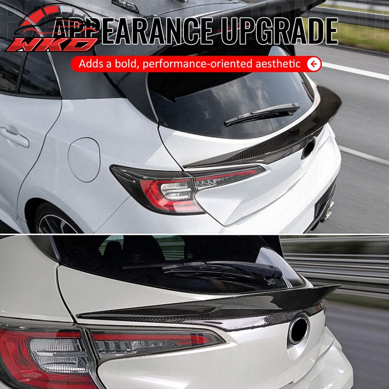 Fits 19-26 Toyota Corolla Hatchback Rear Middle Trunk Spoiler Carbon Fiber CF