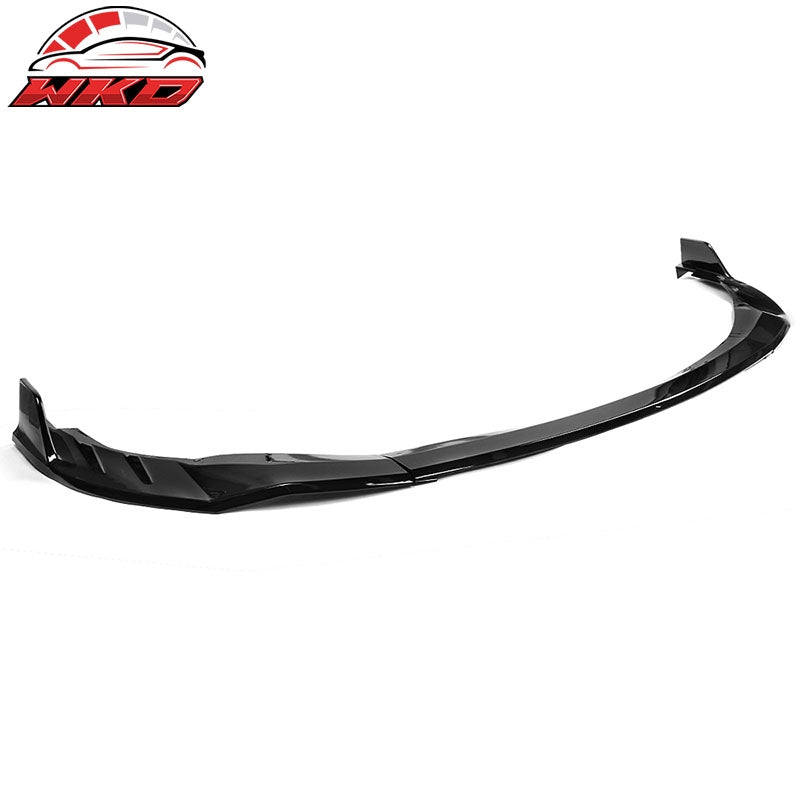 Fits 20-26 Toyota Corolla L, LE, XLE, Hybrid LE Front Bumper Lip Gloss Black 3PC