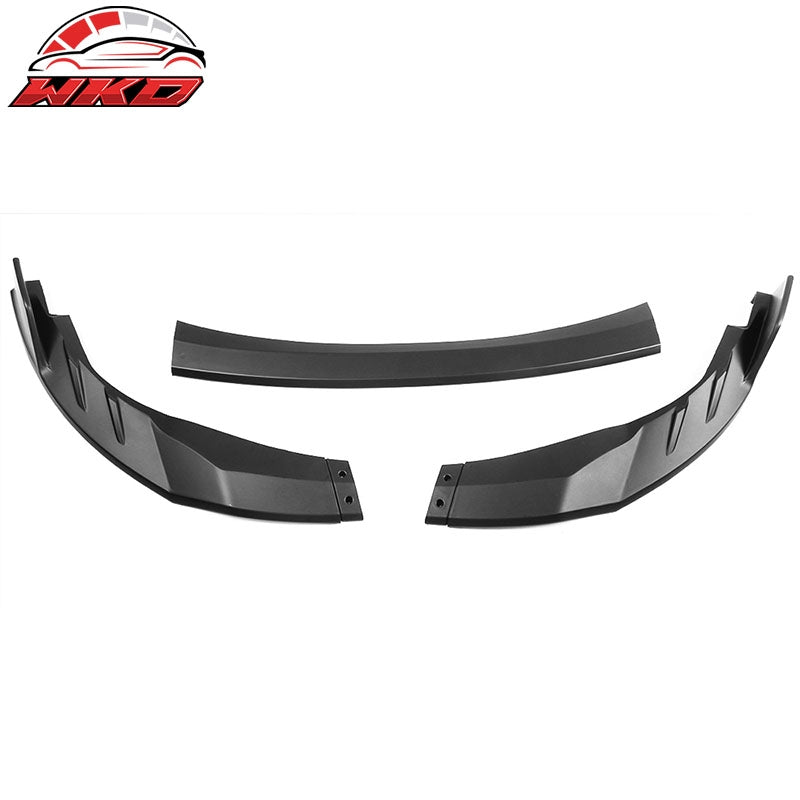Fits 20-26 Toyota Corolla L LE XLE Hybrid LE Front Bumper Lip Matte Black 3PC