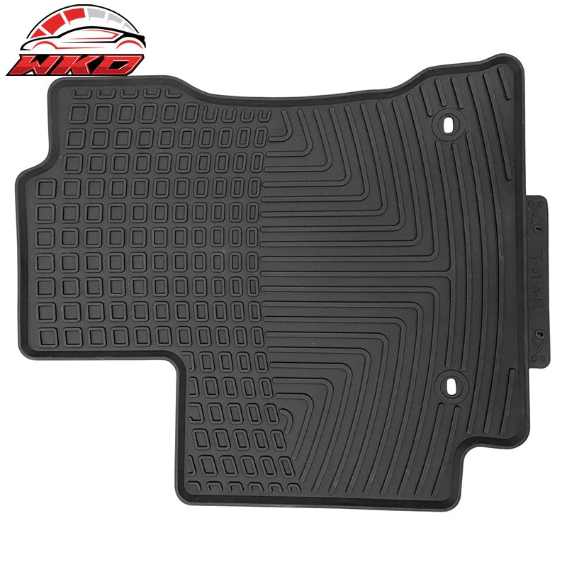 Fits 14-19 Toyota Corolla Heavy Duty Black Latex Floor Mats Front & Second Row