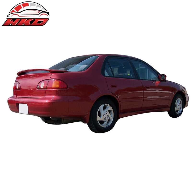 Fits 98-02 Toyota Corolla OE Style LED Rear Trunk Spoiler Wing Matte Black ABS