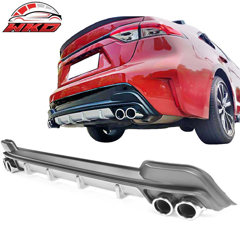 Wholesale 20-26 Toyota Corolla Matte Black Rear Bumper Diffuser&Silver Lower Trim&Tip
