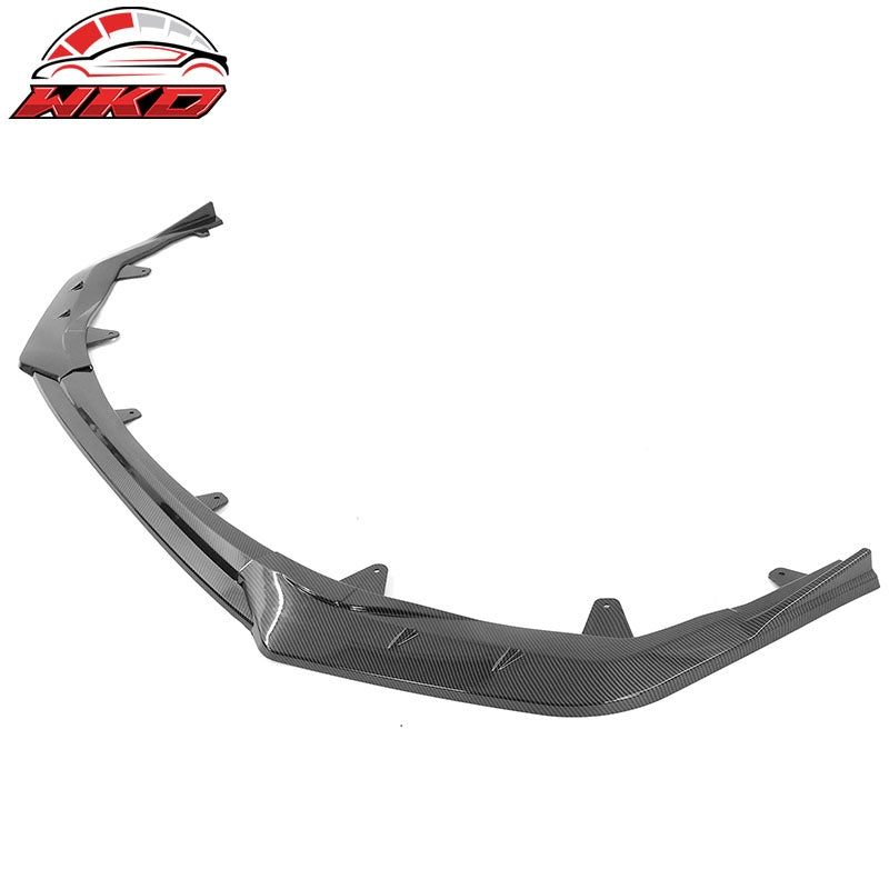 Fits 20-26 Toyota Corolla SE XSE 4D IKON Carbon Fiber Print 3PC Front Bumper Lip