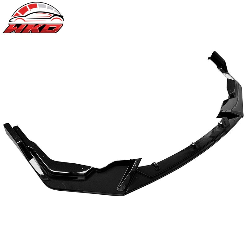 Fits 20-26 Toyota Corolla SE XSE C Style Front Bumper Lip Gloss Black 3PCS PP