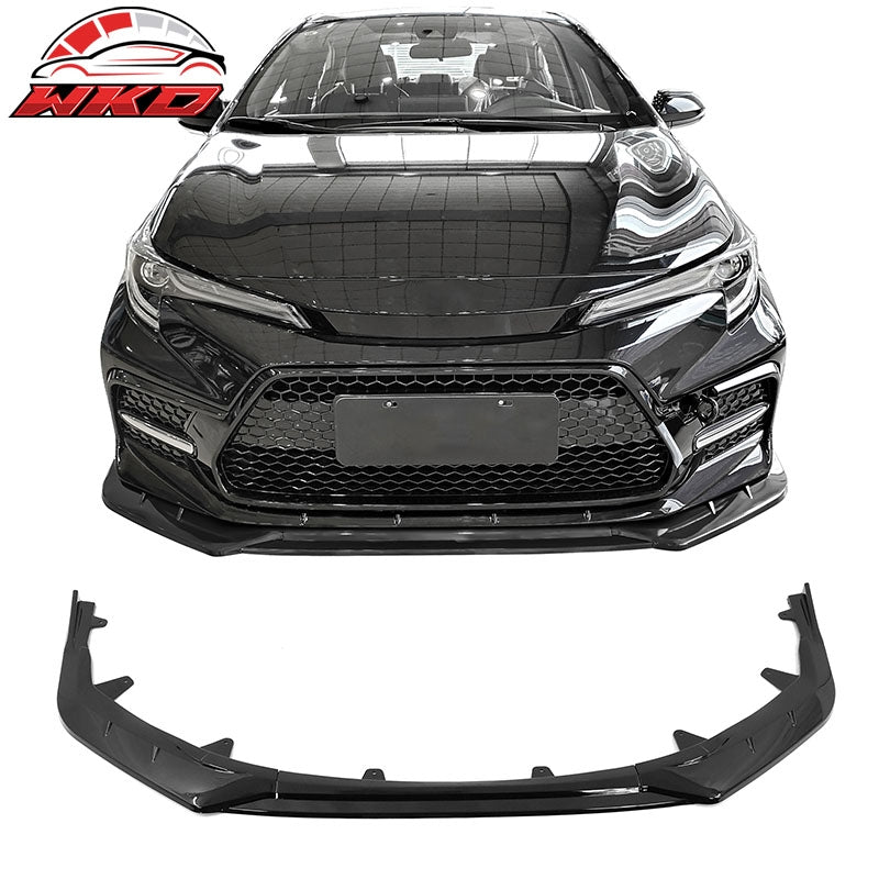 Wholesale 20-26 Toyota Corolla SE XSE IKON Style Gloss Black Front Bumper Lip PP 3PC