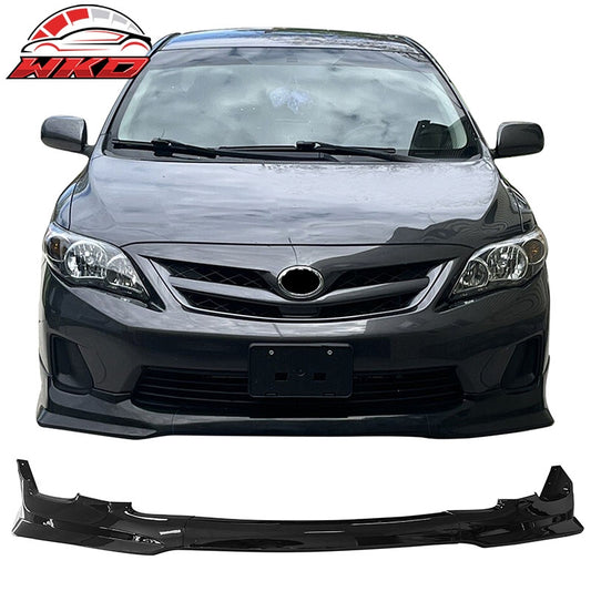 Wholesale 11-13 Toyota Corolla T Style Front Bumper Lip Chin Spoiler Gloss Black PP - Wikond Auto