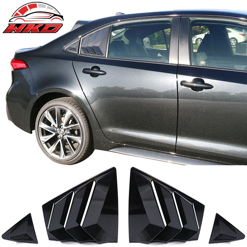 Wholesale 20-26 Toyota Corolla Sedan 4Dr 4PCS Side Window Louvers Carbon Fiber Print