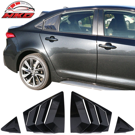 Wholesale 20-26 Toyota Corolla Sedan 4Dr 4PCS Side Window Louvers Carbon Fiber Print