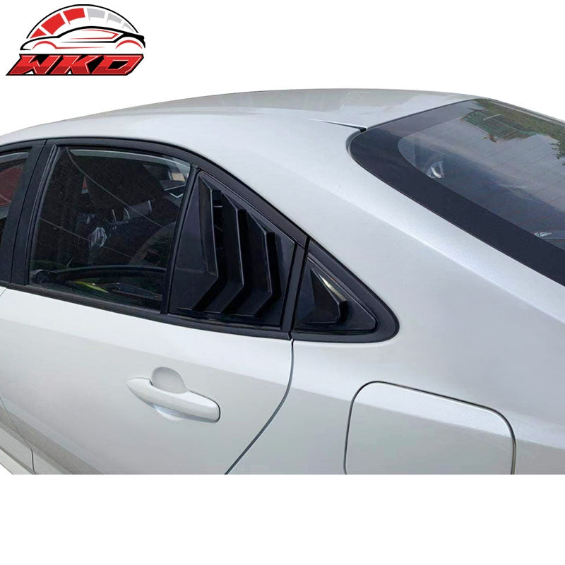 Fits 20-26 Toyota Corolla Sedan 4PCS Side Window Louvers Scoop ABS Matte Black