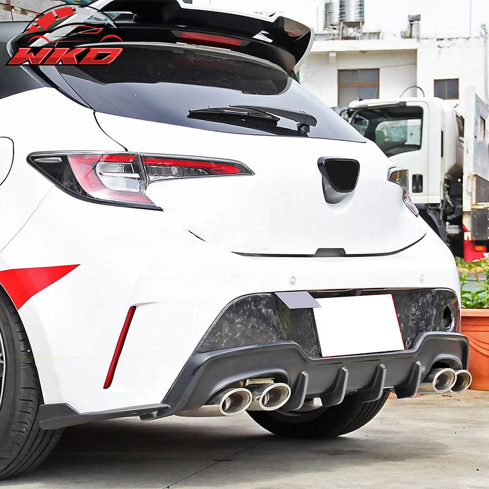 For 19-22 Toyota Corolla E210 Hatchback 5Dr Matte Black Rear Diffuser - ABS
