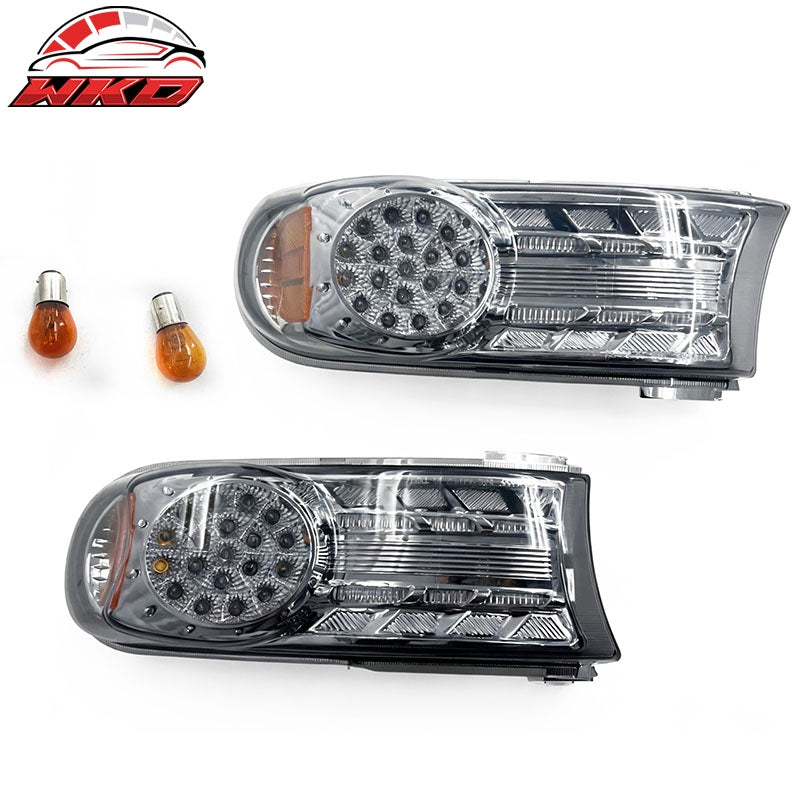 Wholesale 2007-2014 Toyota FJ Cruiser LED Parking Lights Black Housing Smoke Lens Default Title - Wikond Auto