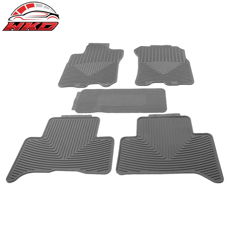 Fits 07-14 Toyota FJ Cruiser Latex Floor Mats Gray All Weather Car Carpets Liner