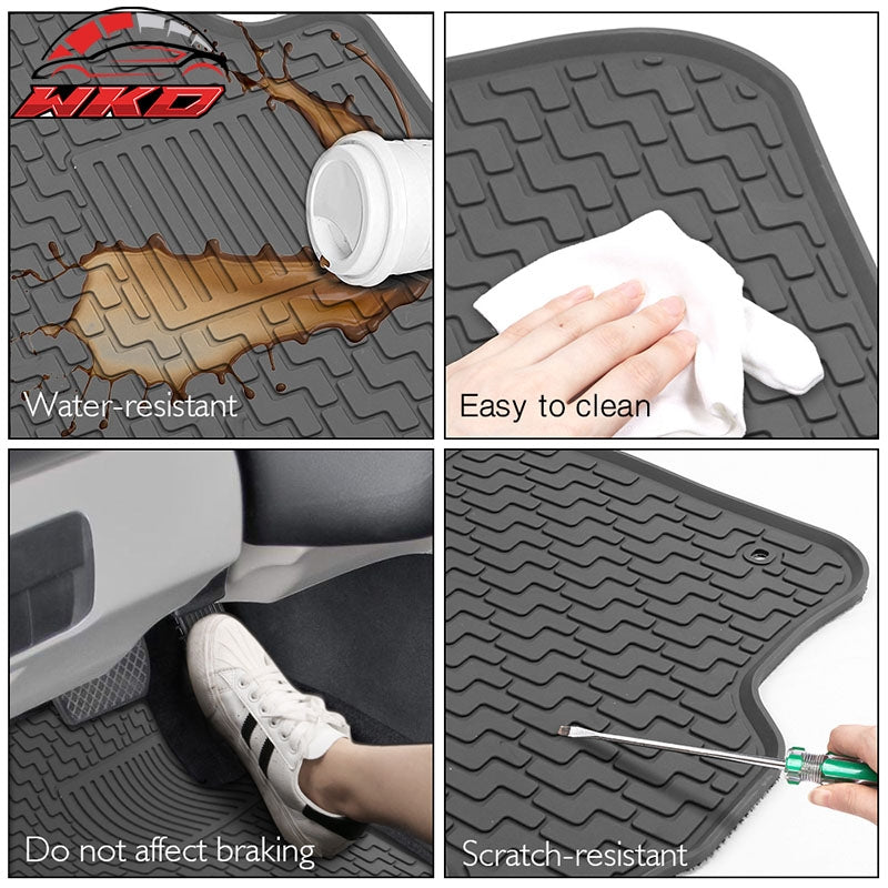 Fits 07-14 Toyota FJ Cruiser Latex Floor Mats Gray All Weather Car Carpets Liner