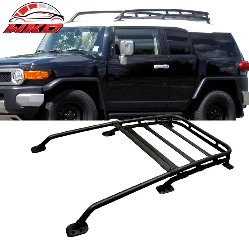 Fit 07-14 Toyota FJ Cruiser 4-Door OE Roof Rack Cargo Luggage Carrier - Aluminum