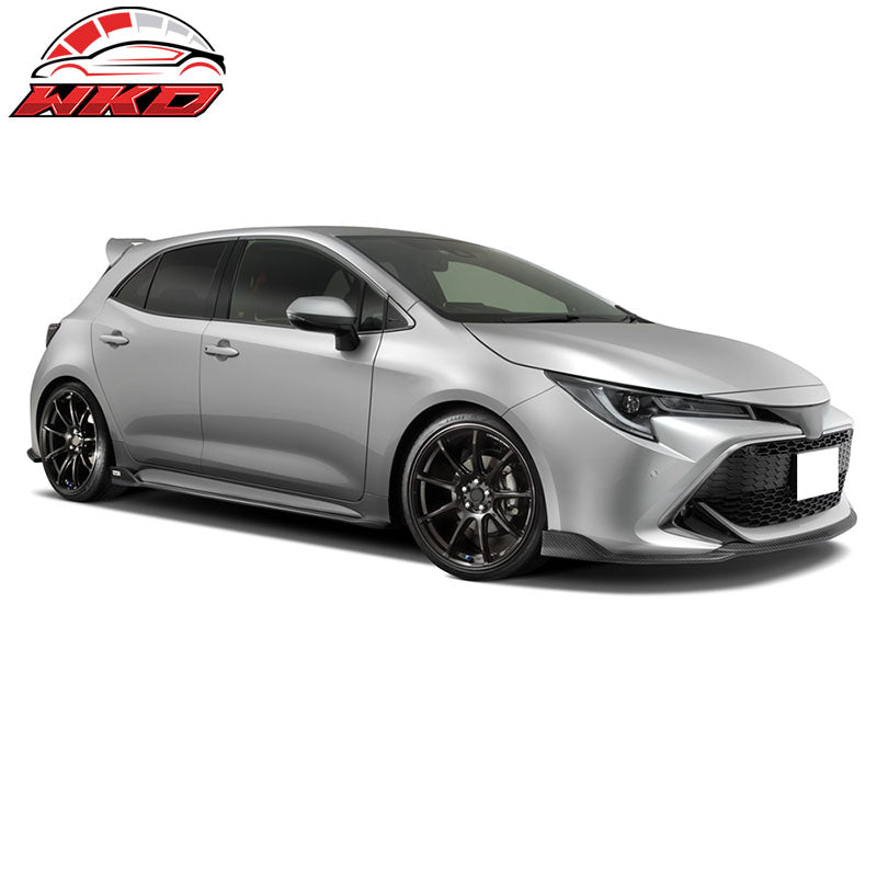 Fits 19-22 Toyota Corolla E210 Hatchback T Style Front Bumper Lip - Carbon Fiber