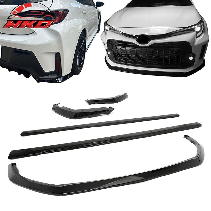 Wholesale 23-24 Toyota GR Corolla AS Style Front Lip& Side Skirts& Aprons Gloss Black