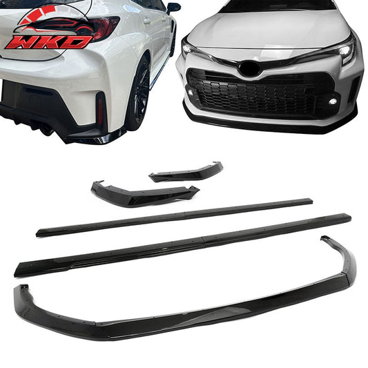 Wholesale 23-24 Toyota GR Corolla AS Style Front Lip& Side Skirts& Aprons Gloss Black - Wikond Auto