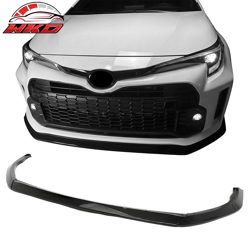 Fits 23-24 Toyota GR Corolla AS Style Front Lip& Side Skirts& Aprons Gloss Black