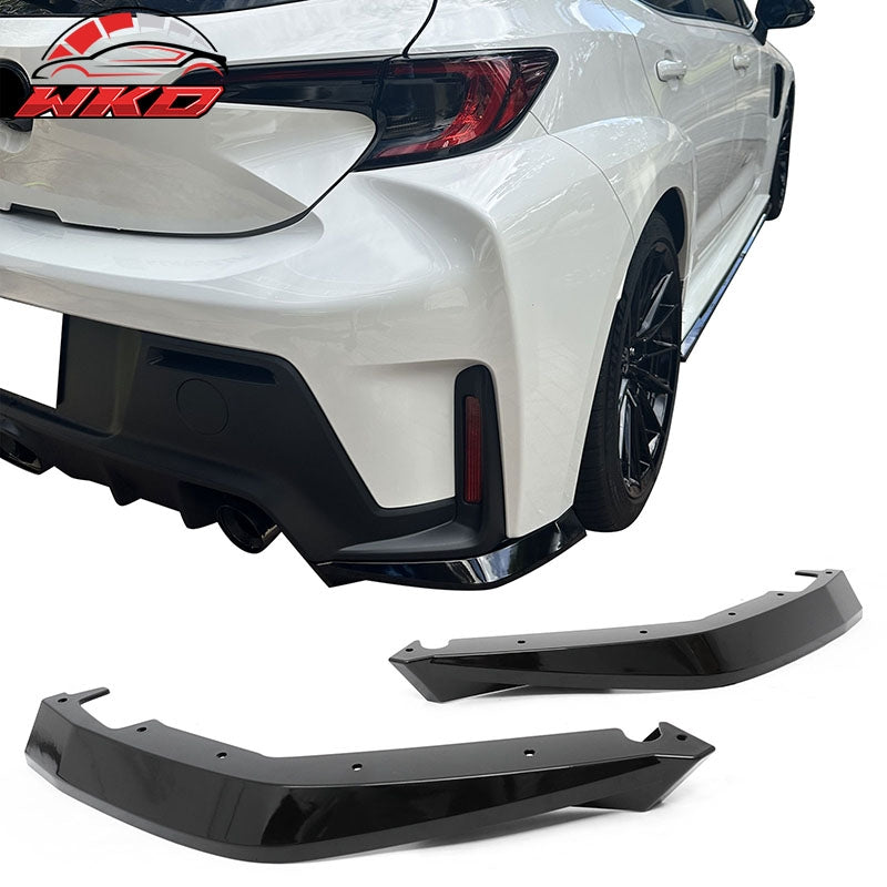 Fits 23-24 Toyota GR Corolla AS Style Front Lip& Side Skirts& Aprons Gloss Black