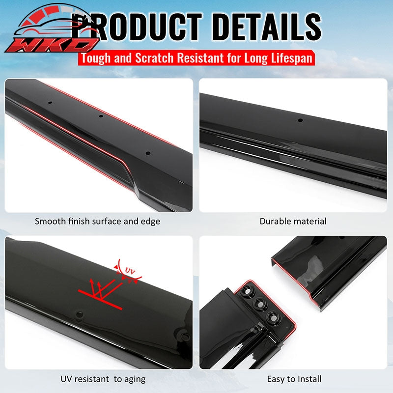 Fits 23-26 Toyota GR Corolla AS Style 2PCS Side Skirts Splitters Gloss Black PP