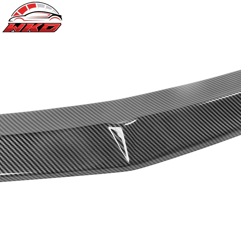 Fits 20-26 Toyota GR Supra A90 A91 IKON Front Bumper Lip PP Carbon Fiber Print