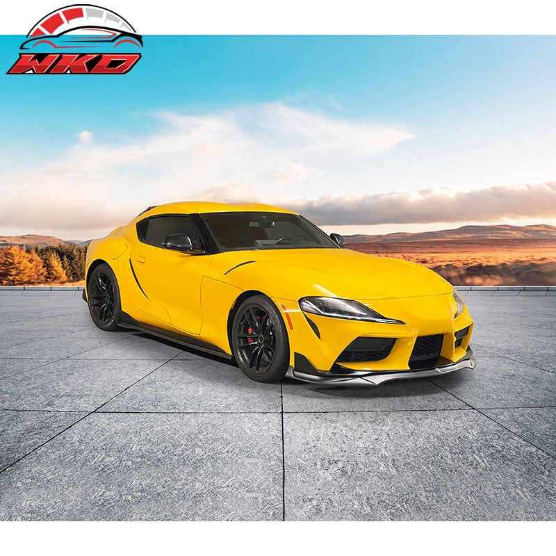 Fits 20-26 Toyota GR Supra A90 A91 IKON Style Front Bumper Lip PP Matte Black