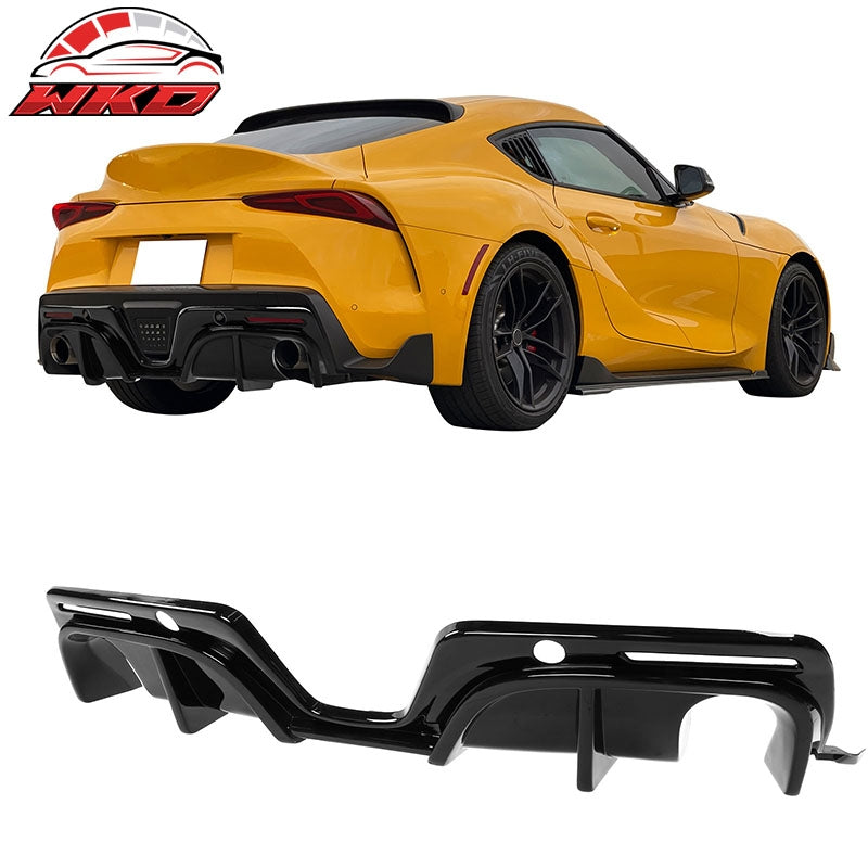 Wholesale 20-26 Toyota GR Supra A90 A91 IKON Style Rear Bumper Diffuser Gloss Black