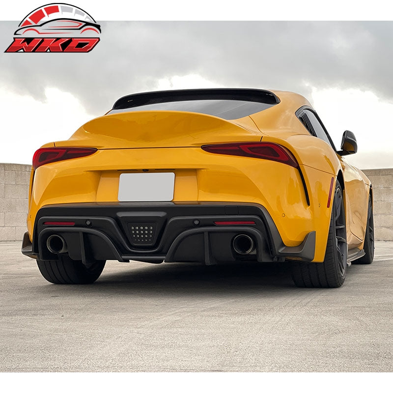 Fits 20-26 Toyota GR Supra A90 A91 IKON Style Rear Bumper Diffuser Matte Black