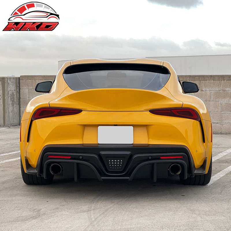 Fits 20-26 Toyota GR Supra A90 A91 IKON Style Rear Bumper Diffuser Matte Black