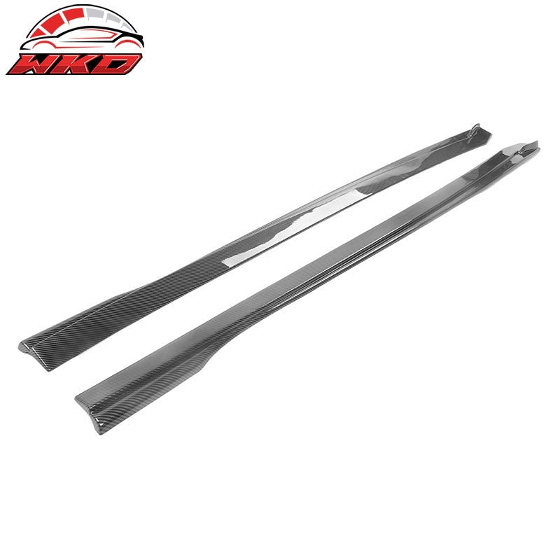 Fits 20-26 Toyota GR Supra A90 A91 IKON Style Side Skirts PP Carbon Fiber Print
