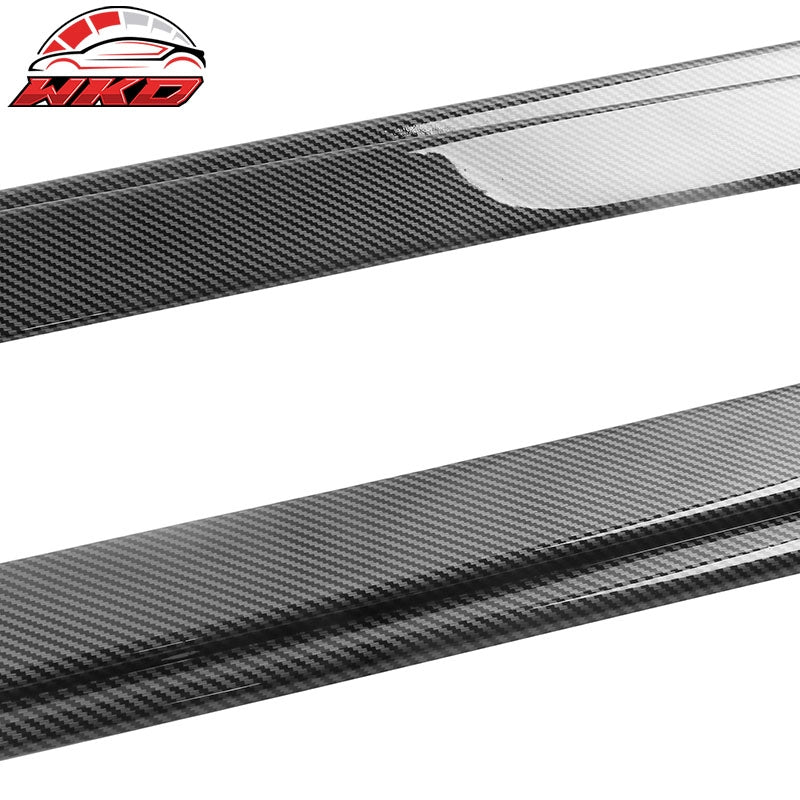 Fits 20-26 Toyota GR Supra A90 A91 IKON Style Side Skirts PP Carbon Fiber Print