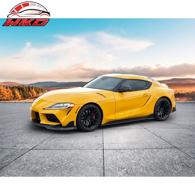 Fits 20-26 Toyota GR Supra A90 A91 IKON Style Side Skirts Rocker PP Matte Black