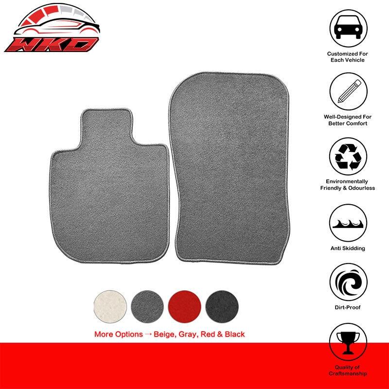 Fits 20-26 Toyota GR Supra A90 A91 19-26 BMW Z4 2PC Floor Mats Carpet Nylon Grey