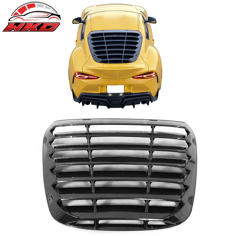 Fits 20-26 Toyota GR Supra A90 A91 IKON Rear Window Louver PP Carbon Fiber Print