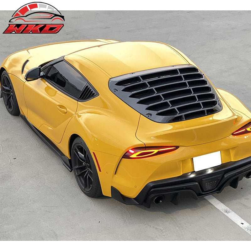 Fits 20-26 Toyota GR Supra A90 A91 IKON Rear Window Louver PP Carbon Fiber Print