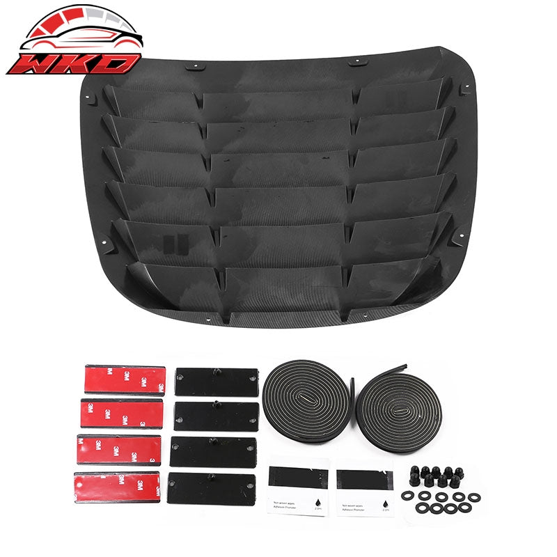 Fits 20-26 Toyota GR Supra A90 A91 IKON Rear Window Louver PP Carbon Fiber Print