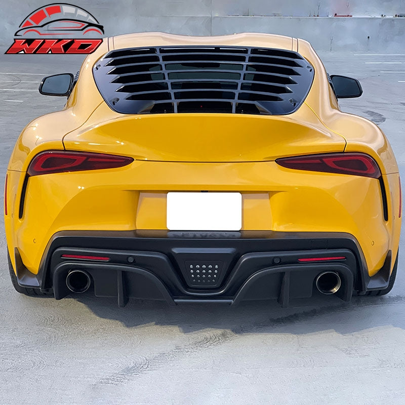 Fits 20-26 Toyota GR Supra A90 A91 IKON Style Rear Window Louver PP Gloss Black