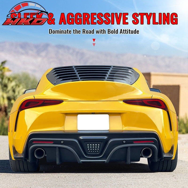 Fits 20-26 Toyota GR Supra A90 A91 IKON Style Rear Window Louver PP Matte Black